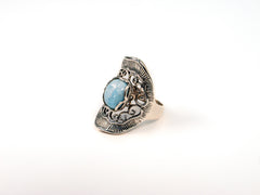 Inel din Argint 925 cu Larimar Albastru #2 - Marime 9