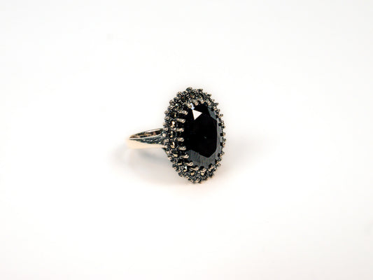 Inel din Argint 925 cu Onix Negru #3 - Marime 9