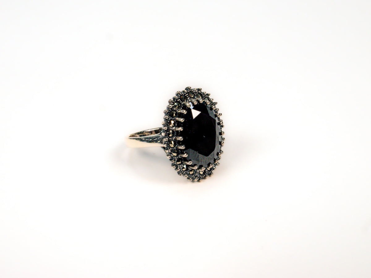 Inel din Argint 925 cu Onix Negru #3 - Marime 9