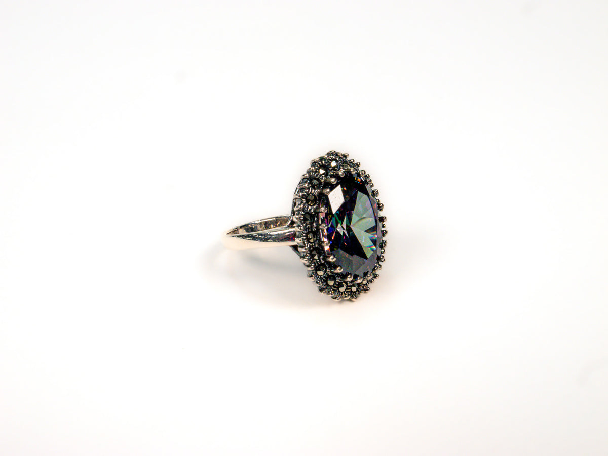 Inel din Argint 925 cu Topaz Mistic Multicolor - Marime 9