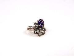 Inel din Argint 925 cu Marcasite Violet - Marime 9