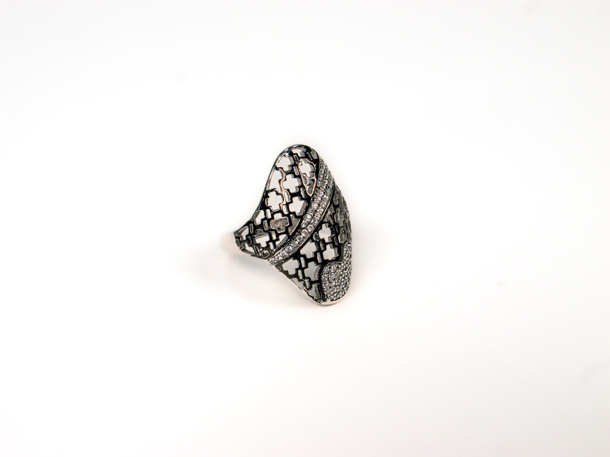 Inel din Argint 925 cu Zirconia Incolor #2 - Marime 8.5