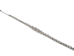 Bratara din Argint 925 - cu Zirconia - Reglabila - 210mm x 10mm - Incolor #1