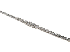 Bratara din Argint 925 - cu Zirconia - Reglabila - 210mm x 10mm - Incolor #1