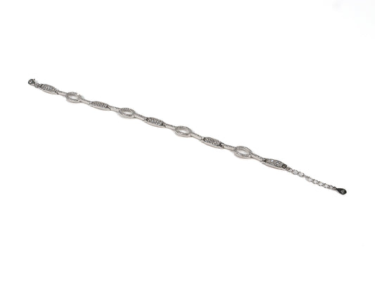 Bratara din Argint 925 - cu Zirconia - Reglabila - 210mm x 10mm - Incolor #2