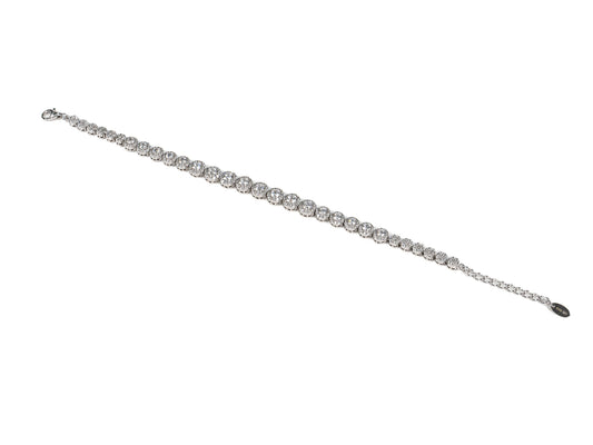 Bratara din Argint 925 - cu Zirconia - Reglabila - 200mm x 5mm - Incolor #1