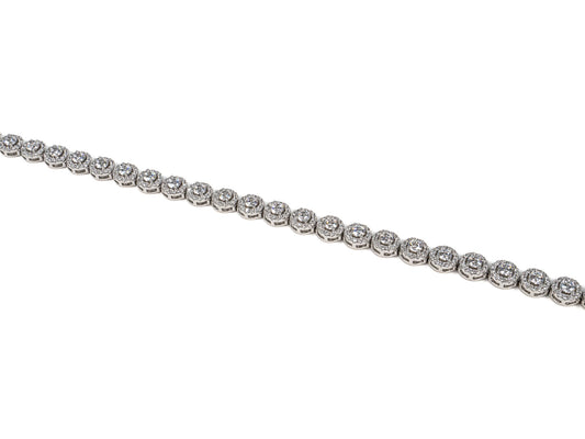 Bratara din Argint 925 - cu Zirconia - Fixa - 180mm x 5mm - Incolor #1