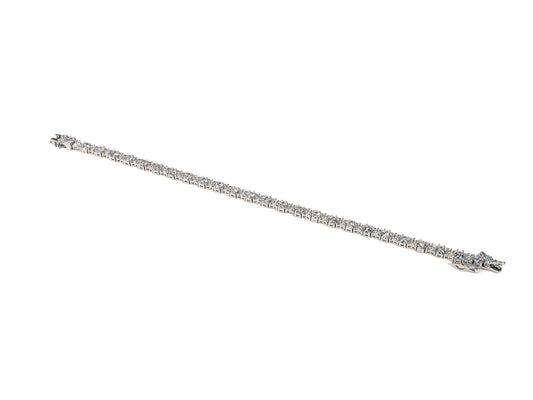 Bratara din Argint 925 - cu Zirconia - Fixa - 190mm x 5mm - Incolor #5