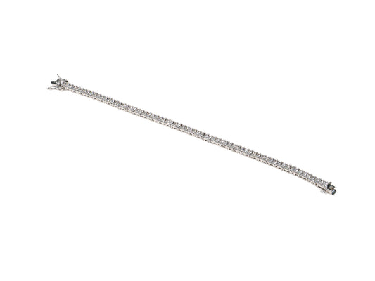 Bratara din Argint 925 - cu Zirconia - Fixa - 180mm x 5mm - Incolor #6