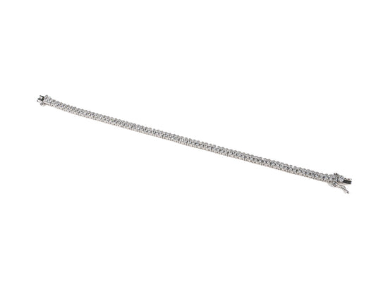 Bratara din Argint 925 - cu Zirconia - Fixa - 180mm x 5mm - Incolor #8