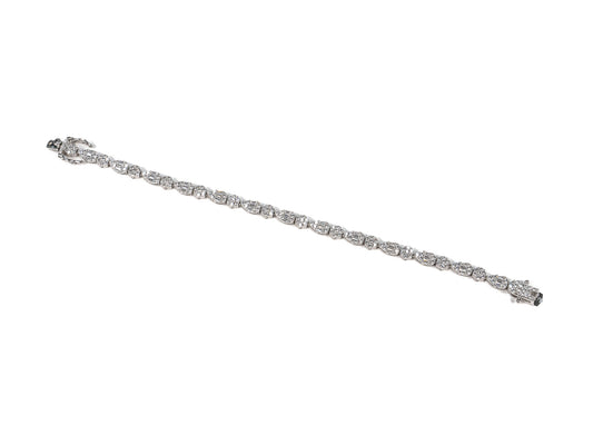 Bratara din Argint 925 - cu Zirconia - Fixa - 190mm x 5mm - Incolor #7