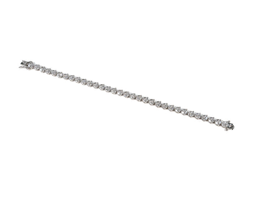 Bratara din Argint 925 - cu Zirconia - Fixa - 190mm x 5mm - Incolor #8