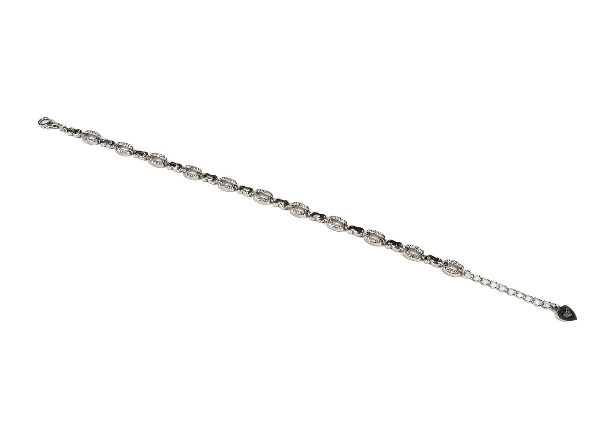 Bratara din Argint 925 - cu Zirconia - Reglabila - 200mm x 5mm - Incolor #2