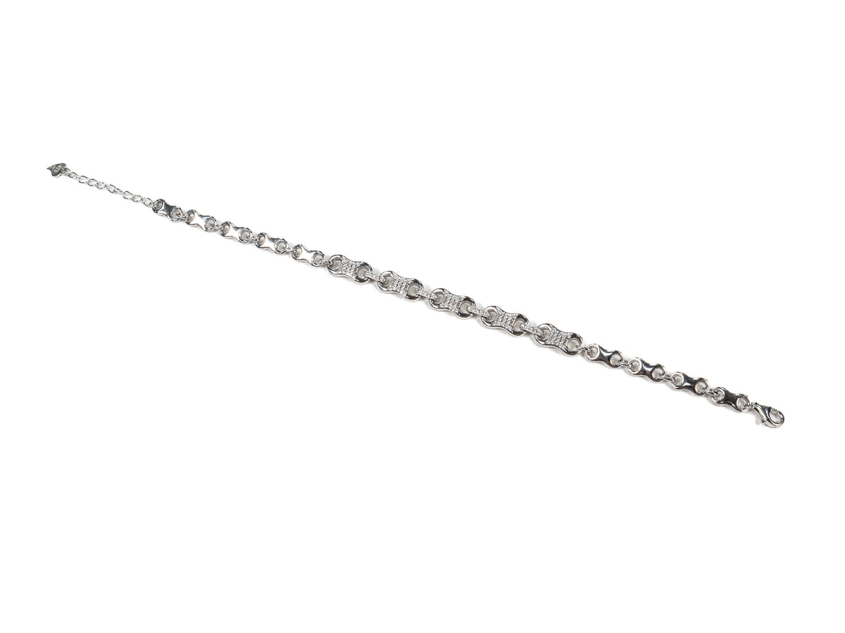 Bratara din Argint 925 - cu Zirconia - Reglabila - 200mm x 5mm - Incolor #3