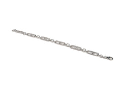 Bratara din Argint 925 - cu Zirconia - Fixa - 180mm x 10mm - Incolor