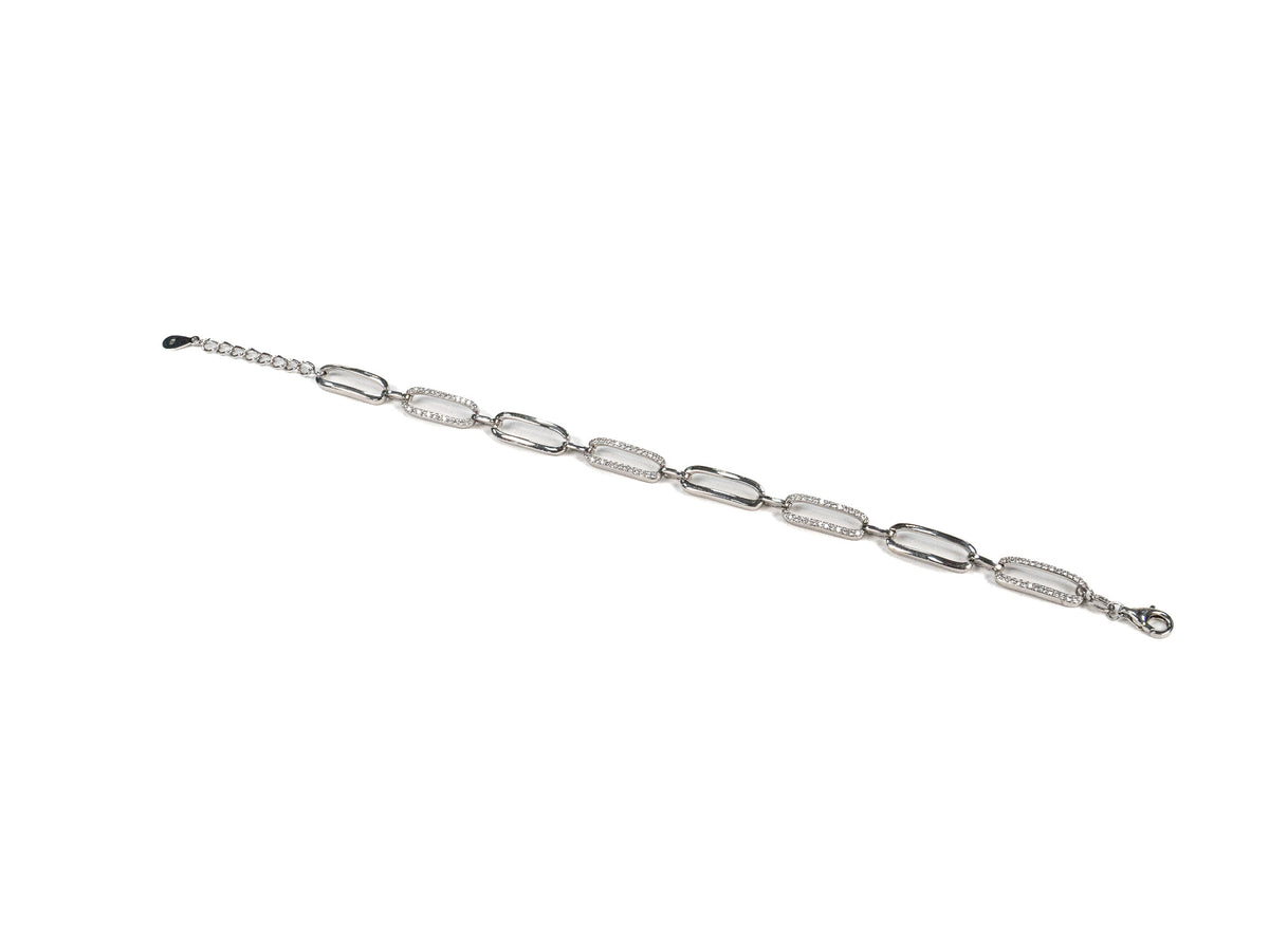 Bratara din Argint 925 - cu Zirconia - Reglabila - 200mm x 10mm - Incolor #1