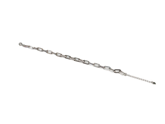 Bratara din Argint 925 - cu Zirconia - Reglabila - 230mm x 10mm - Incolor