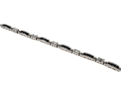 Bratara din Argint 925 - cu Zirconia - Reglabila - 190mm x 5mm - Negru