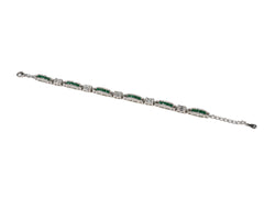 Bratara din Argint 925 - cu Zirconia - Reglabila - 190mm x 5mm - Verde