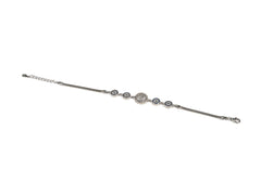 Bratara din Argint 925 - cu Zirconia - Reglabila - 190mm x 10mm - Albastru #1