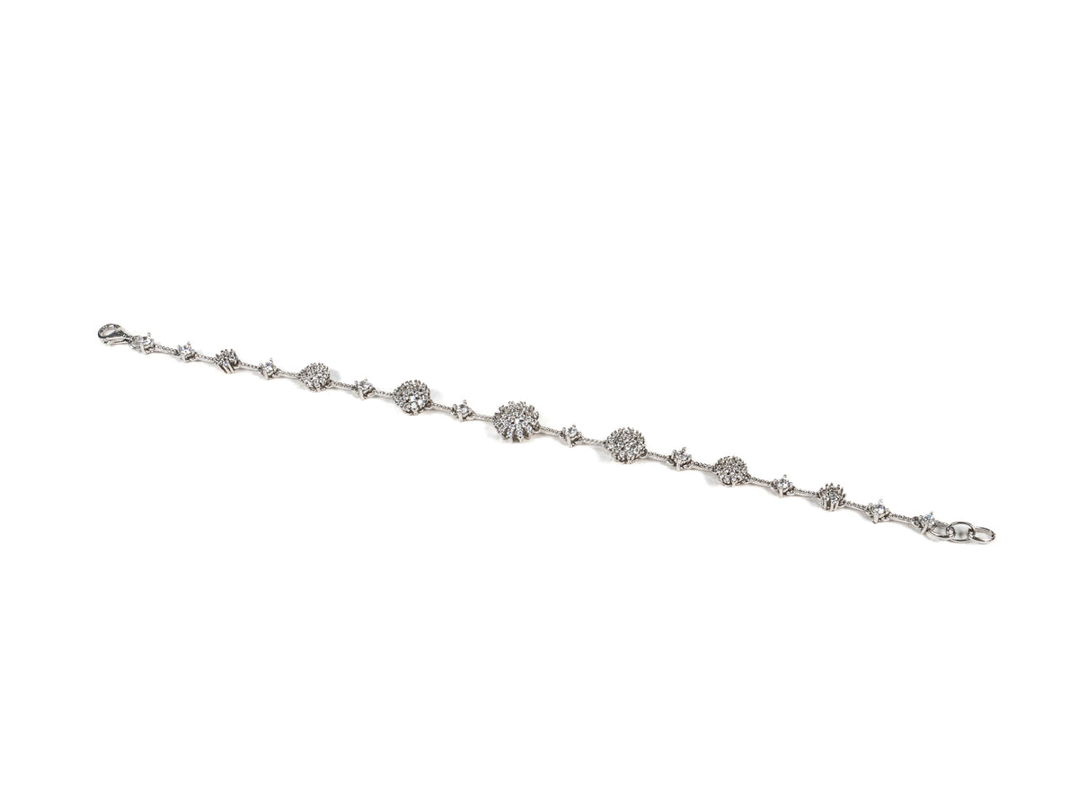 Bratara din Argint 925 - cu Zirconia - Reglabila - 190mm x 5mm - Incolor