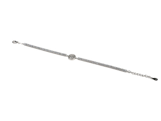 Bratara din Argint 925 - cu Zirconia - Reglabila - 200mm x 5mm - Incolor #4