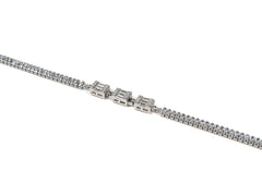 Bratara din Argint 925 - cu Zirconia - Reglabila - 200mm x 5mm - Incolor #7