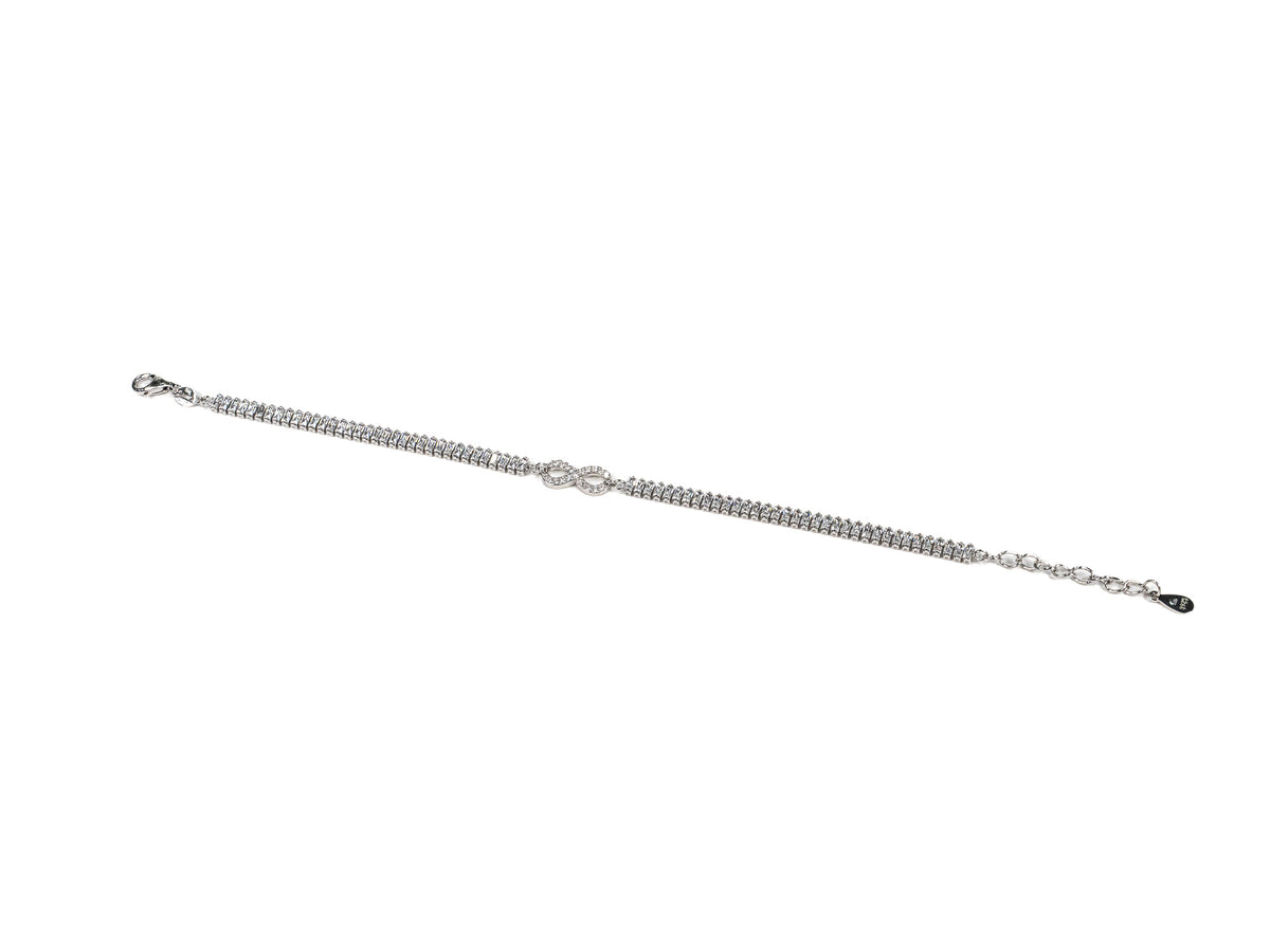 Bratara din Argint 925 - cu Zirconia - Reglabila - 200mm x 5mm - Incolor #8
