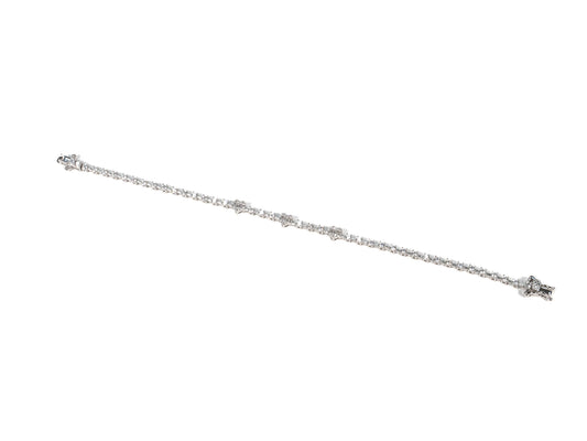 Bratara din Argint 925 - cu Zirconia - Fixa - 185mm x 2mm - Incolor