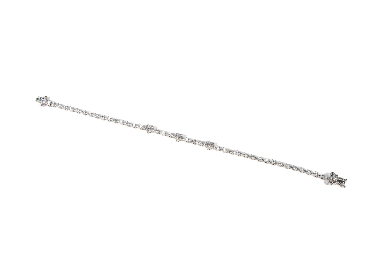 Bratara din Argint 925 - cu Zirconia - Fixa - 185mm x 2mm - Incolor