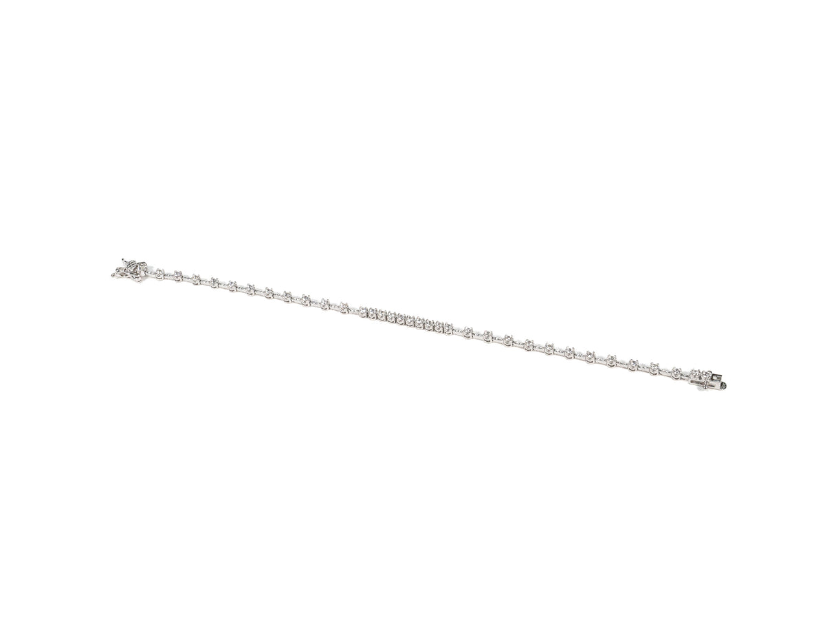 Bratara din Argint 925 - cu Zirconia - Fixa - 190mm x 2mm - Incolor