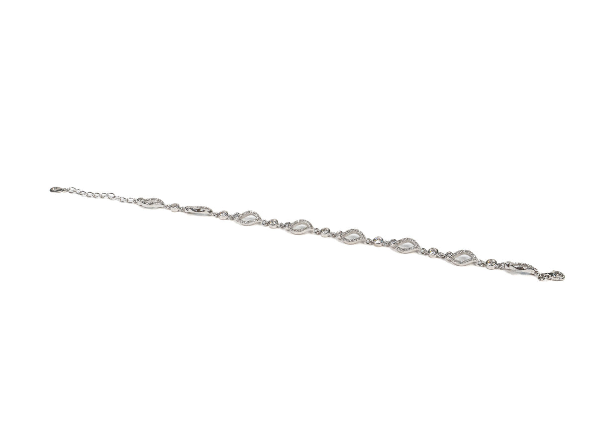 Bratara din Argint 925 - cu Zirconia - Reglabila - 210mm x 5mm - Incolor #3