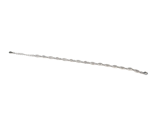 Bratara din Argint 925 - cu Zirconia - Reglabila - 200mm x 5mm - Incolor #12