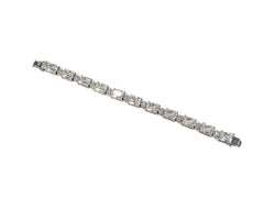 Bratara din Argint 925 - cu Moissanite - Fixa - 190mm x 6mm - Incolor