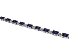 Bratara din Argint 925 - cu Tanzanit - Fixa - 190mm x 6mm - Albastru