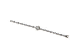 Bratara din Argint 925 - cu Moissanite - Fixa - 190mm x 5mm - Incolor