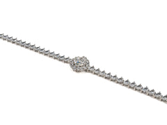 Bratara din Argint 925 - cu Moissanite - Fixa - 190mm x 5mm - Incolor