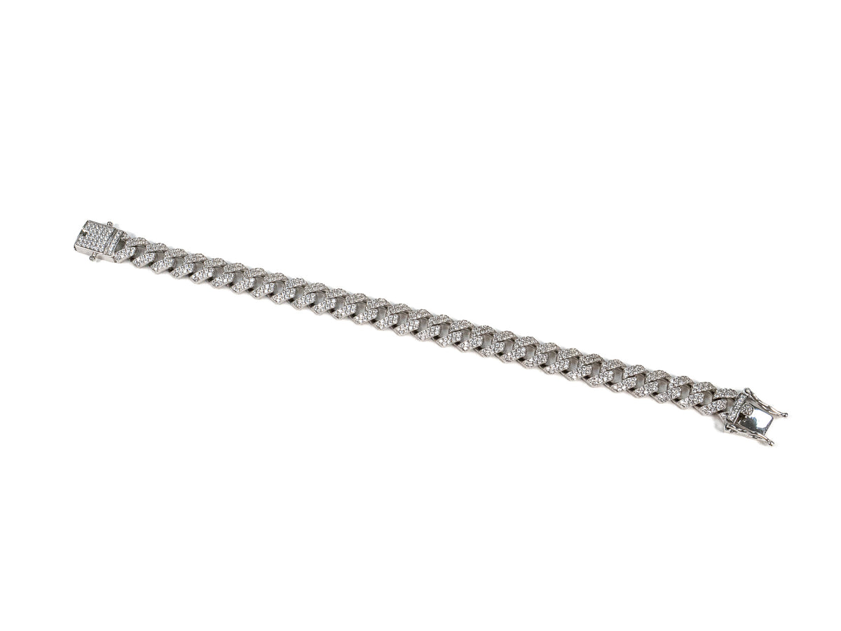 Bratara din Argint 925 - cu Zirconia - Fixa - 210mm x 10mm - Incolor