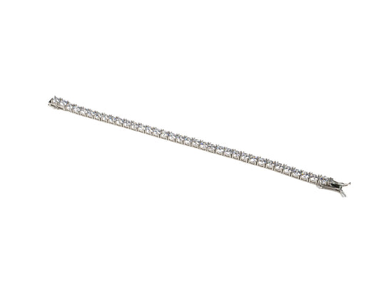 Bratara din Argint 925 - cu Zirconia - Fixa - 190mm x 5mm - Incolor #13