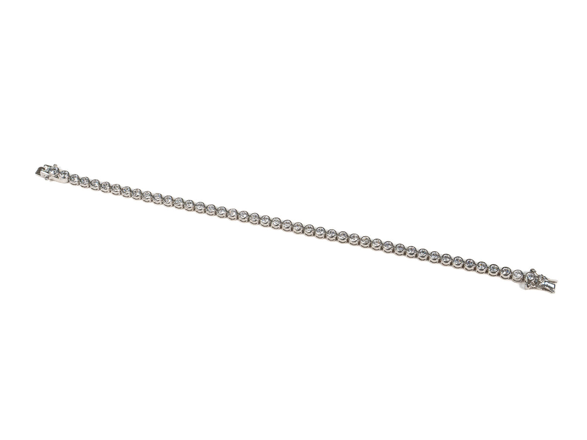 Bratara din Argint 925 - cu Zirconia - Fixa - 210mm x 3mm - Incolor