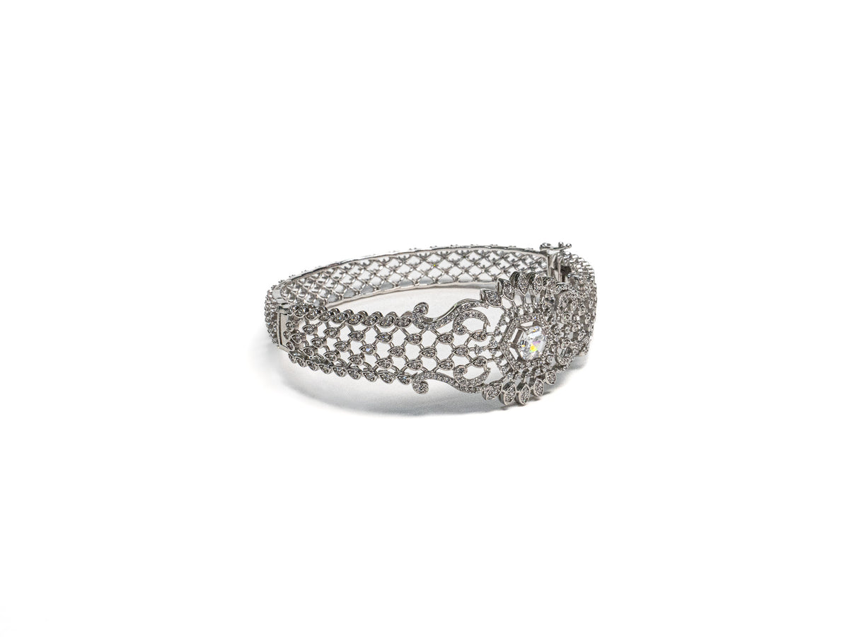 Bratara din Argint 925 - cu Zirconia - Fixa - 60 Q x 25mm - Incolor