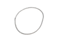 Lantisor din Argint 925 - cu Zirconia - Fixa - 450mm x 5mm - Incolor