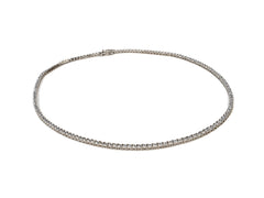 Lantisor din Argint 925 - cu Zirconia - Fixa - 450mm x 4mm - Incolor