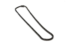 Lantisor din Argint 925 - cu Zirconia - Fixa - 500mm x 3mm - Negru
