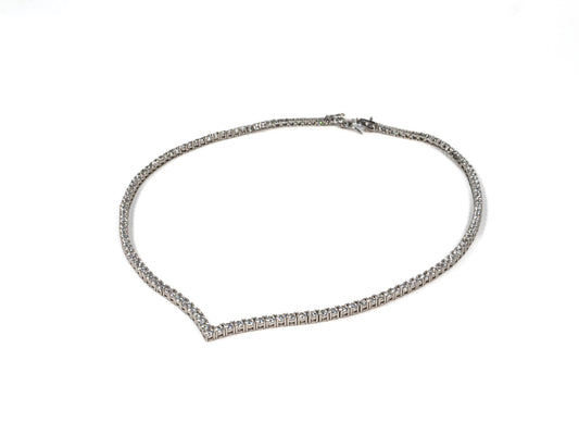 Lantisor din Argint 925 - cu Zirconia - Fixa - 400mm x 3mm - Incolor #1