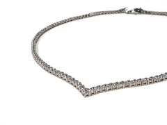 Lantisor din Argint 925 - cu Zirconia - Fixa - 400mm x 3mm - Incolor #1