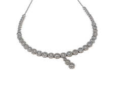 Lantisor din Argint 925 - cu Zirconia - Reglabila - 450mm x 6mm - Incolor