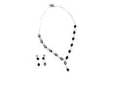 Set Bijuterii din Argint 925 - Cercei, Lant - Zirconia - Argintiu