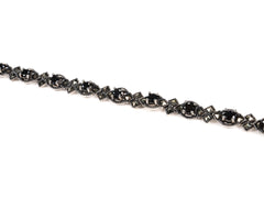 Bratara din Argint 925 - cu Onix - Fixa - 180mm x 8mm - Negru