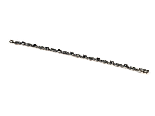 Bratara din Argint 925 - cu Onix - Fixa - 190mm x 5mm - Negru #1
